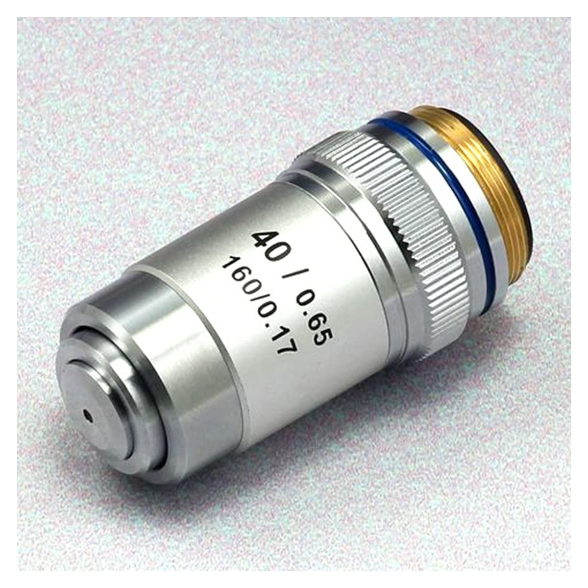 Microscope 195 Achromatic Objective Lens 4X 10X 20X 40X 60X 100X Biological Microscope Lens(Sliver 40X)