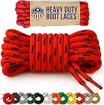 Honey Badger Boot Laces Heavy Duty w/Kevlar - Made in USA - Thick Bootlaces for Work and Hiking Boots