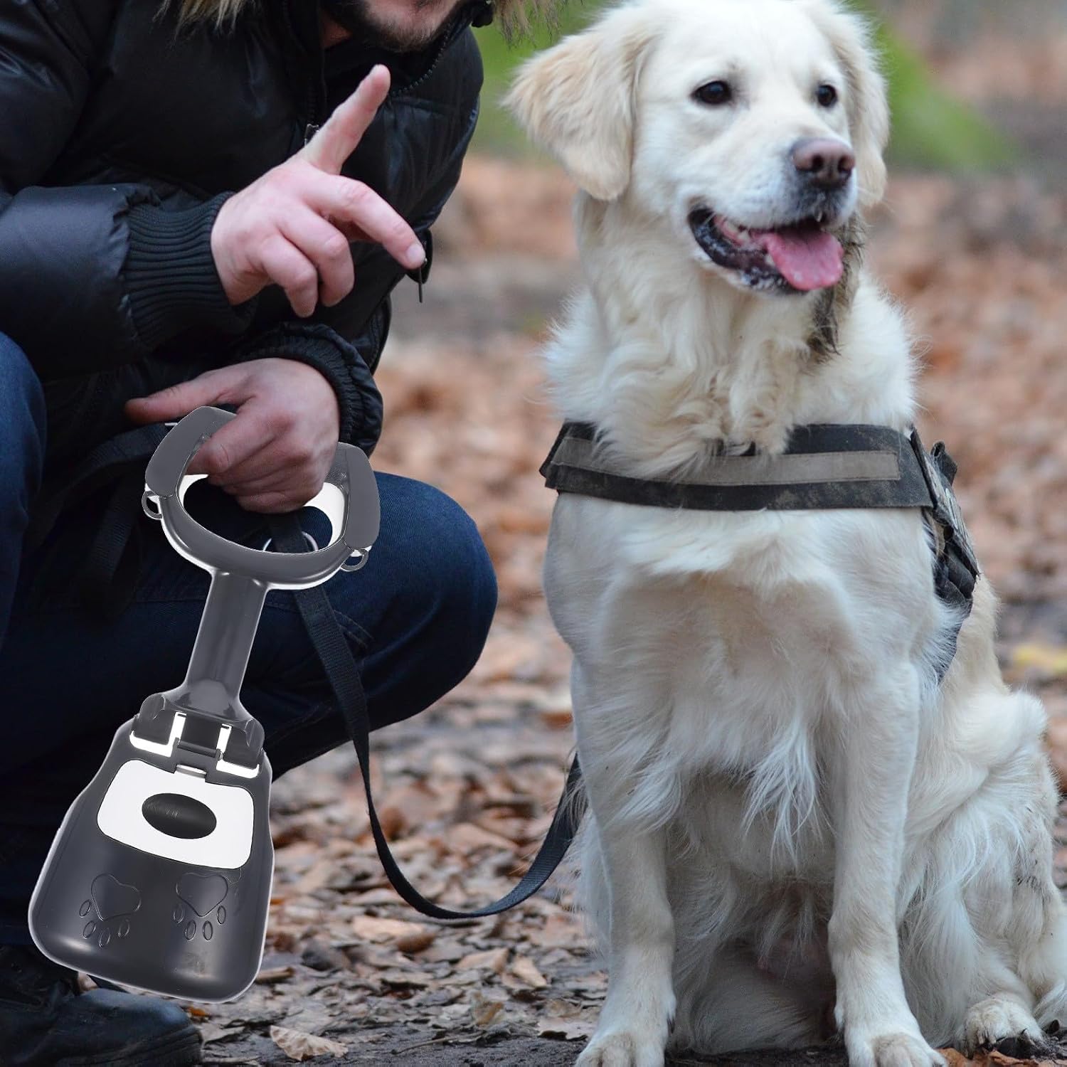 ULTECHNOVO Dog Pooper Scooper for Small Dogs Wear-Resistant Household Poop Picker with Long Handle Portable for Outdoor Waste Cleanup image 4
