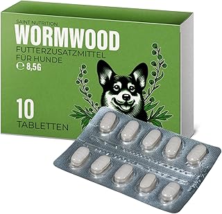 Saint Nutrition® Wormwood – Wurmkur sekundierend für Hunde - Wermutkraut Extrakt Hund – Natürliche Kräuterformel - Ergänzungsfuttermittel für eine optimale Unterstützung - ohne künstliche Zusätze product image