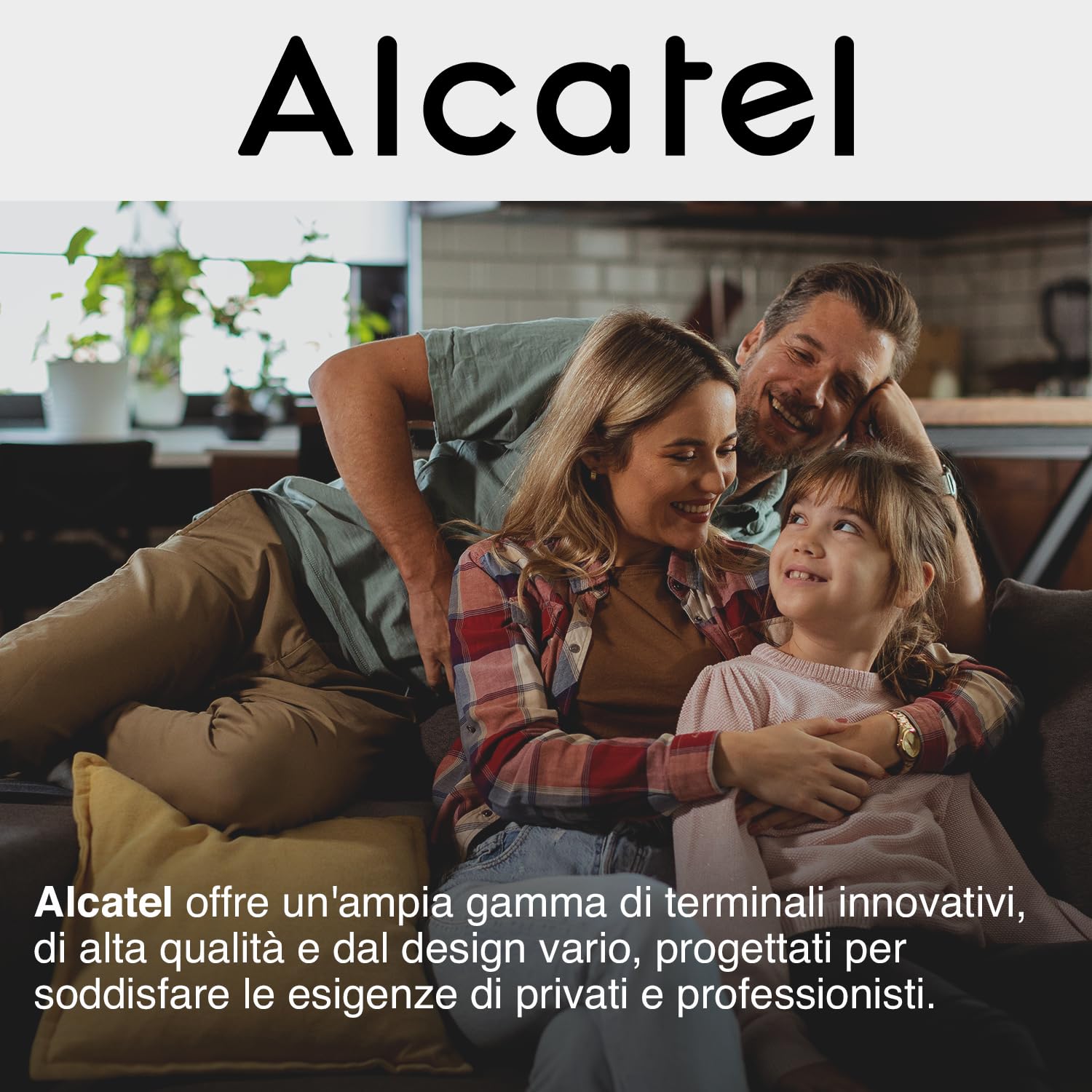 ALCATEL E260 - Telefono fisso cordless DECT - Design compatto - Grande display retroilluminato - Vivavoce - Funzione blocco chiamate indesiderate - Rosso