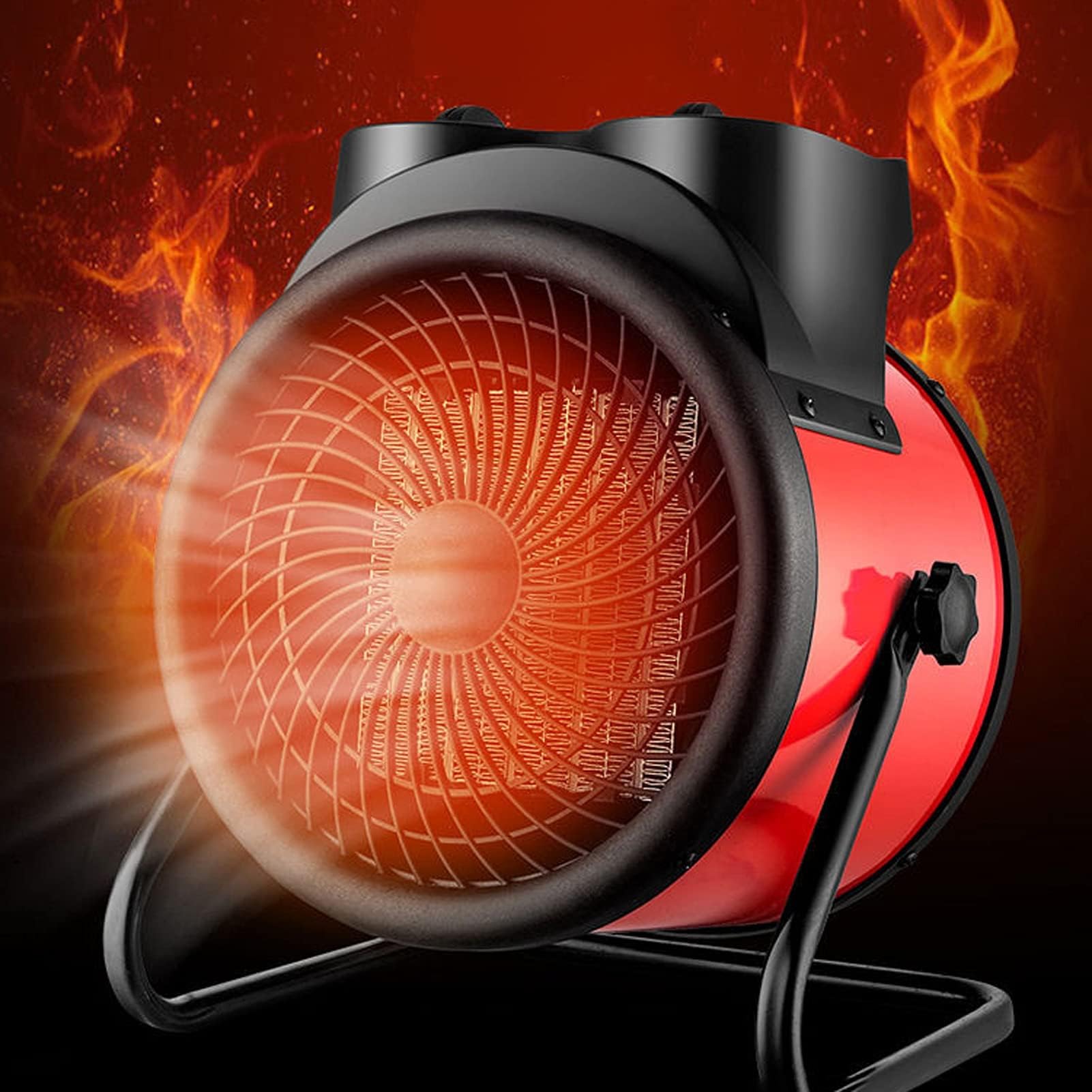 WSNIndustrial Fan Space Heater,PTC Ceramic Fan 3000W High Power Large Hot Air Blower,Adjustable Angle Overheating Safety Protection