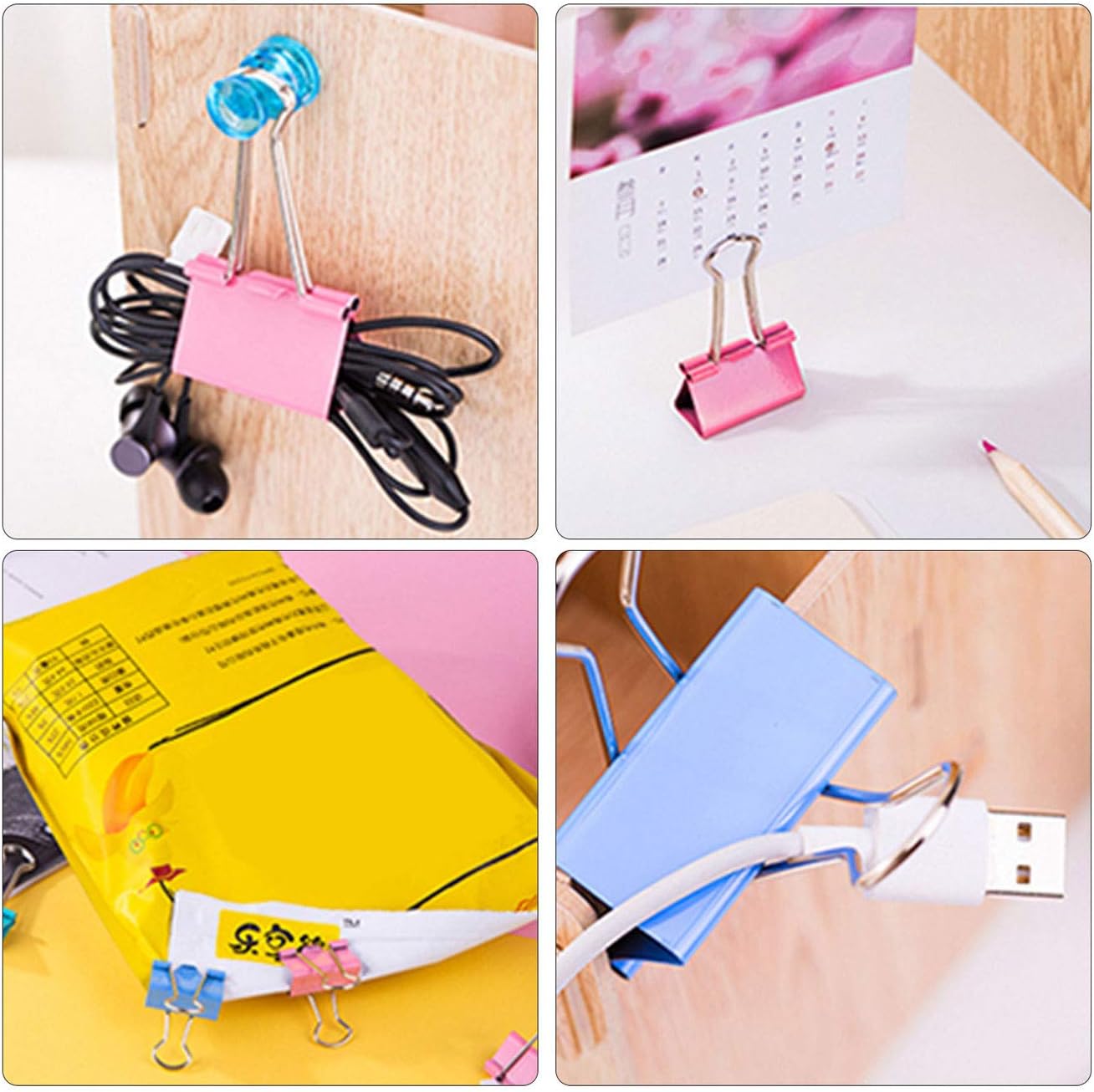 Binder Clips - Assorted Sizes, X Lar, Lar, Medium, Small, Mini Paper