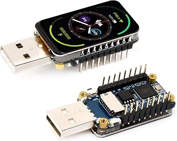 RP2350 1.47inch Display Development Board, 172x320, 262K Color, Based On RP2350 Dual-Core & Dual-Architecture Microcontroller, with Colorful RGB LED, Type-A USB Port, with Pre-Soldered Header