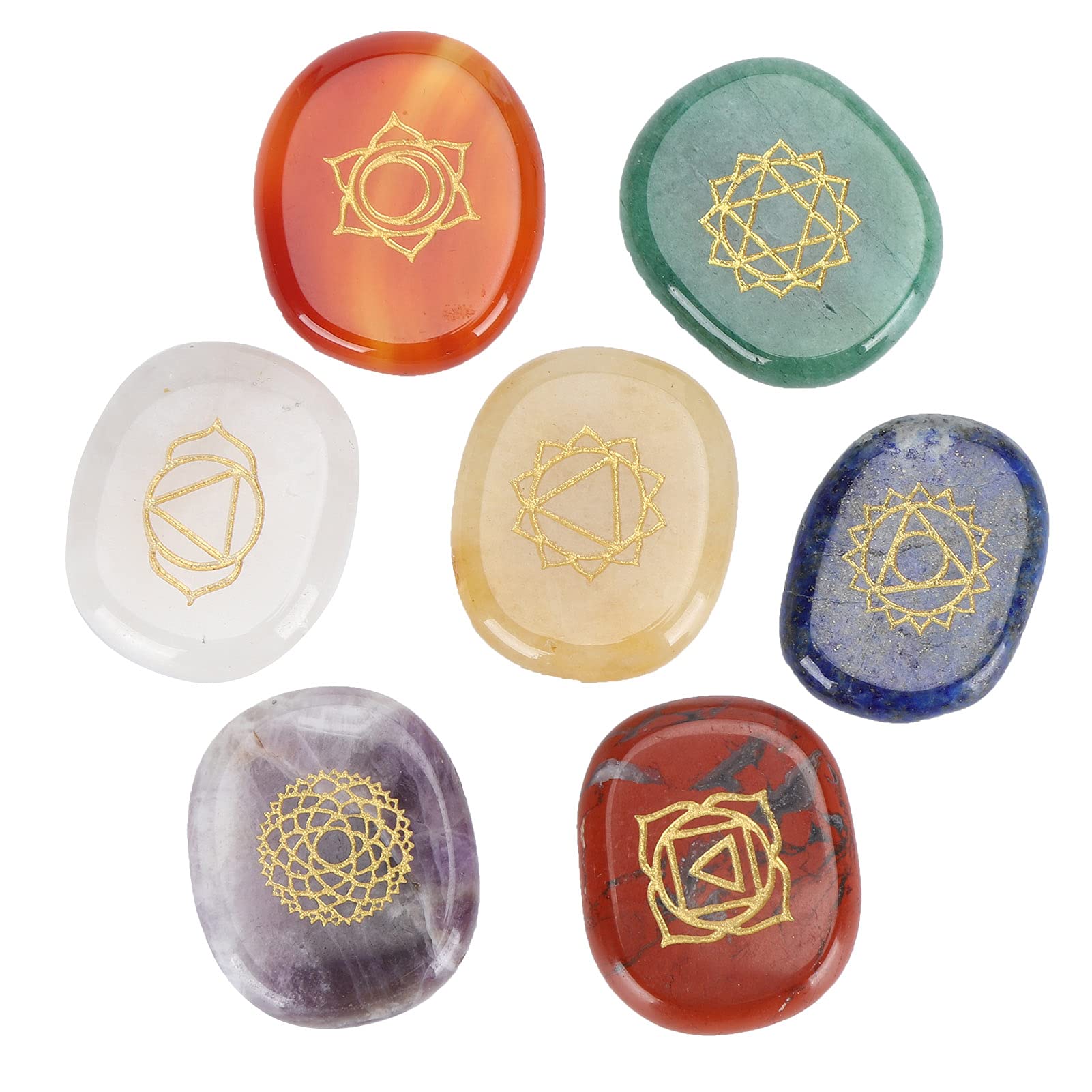 Cristales curativos y piedras de chakras para meditación y Reiki