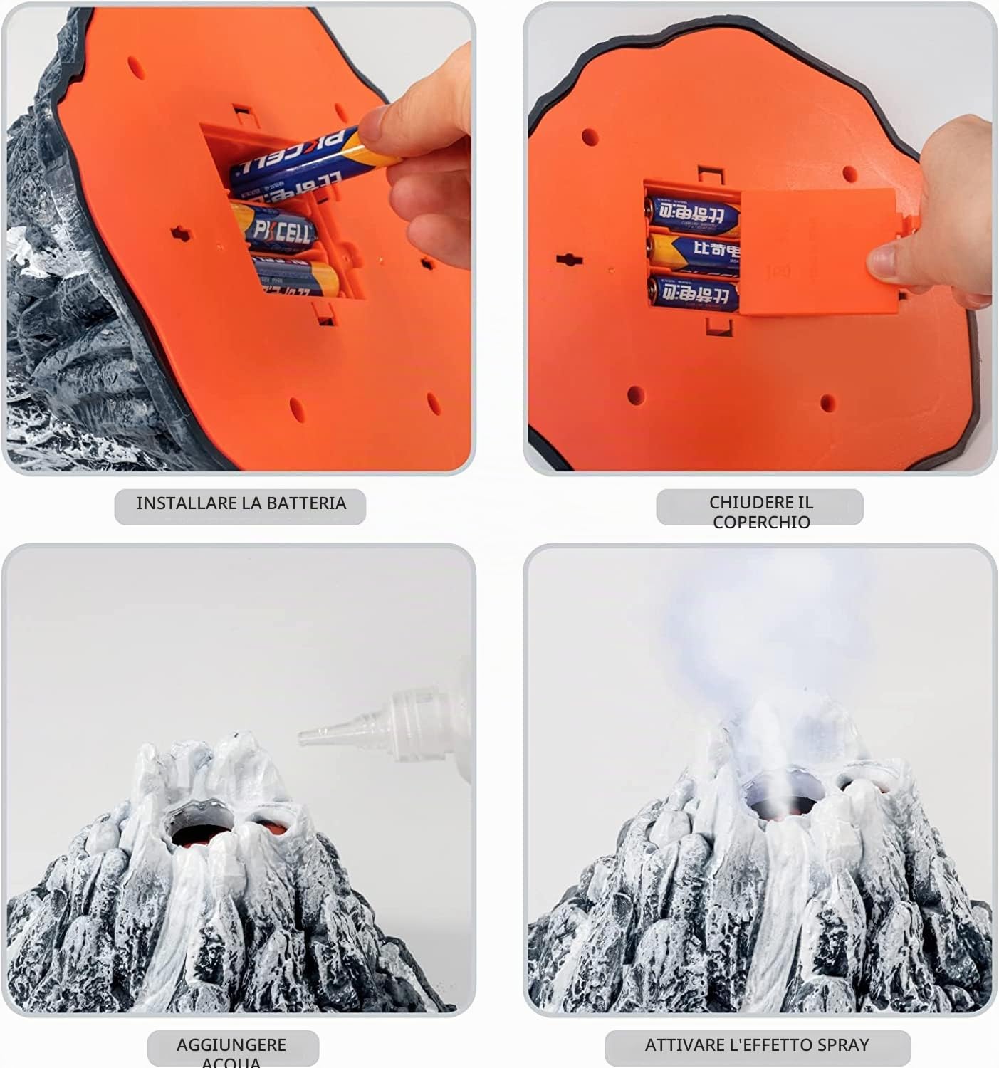 Dinosauro giocattoli set modello vulcano spray luce blu con tappetino da gioco alberi per creare un mondo Dino per bambini (XY01701)