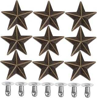 Gadpiparty 10 Pçs Rebites De Decoração Liga Crafting DIY Studs Rebite Para Roupas Crafting Studs Punk Spike Artesanato Rebite Kit Punk DIY Studs Roupas Punk Spikes Star Punk Studs Manual