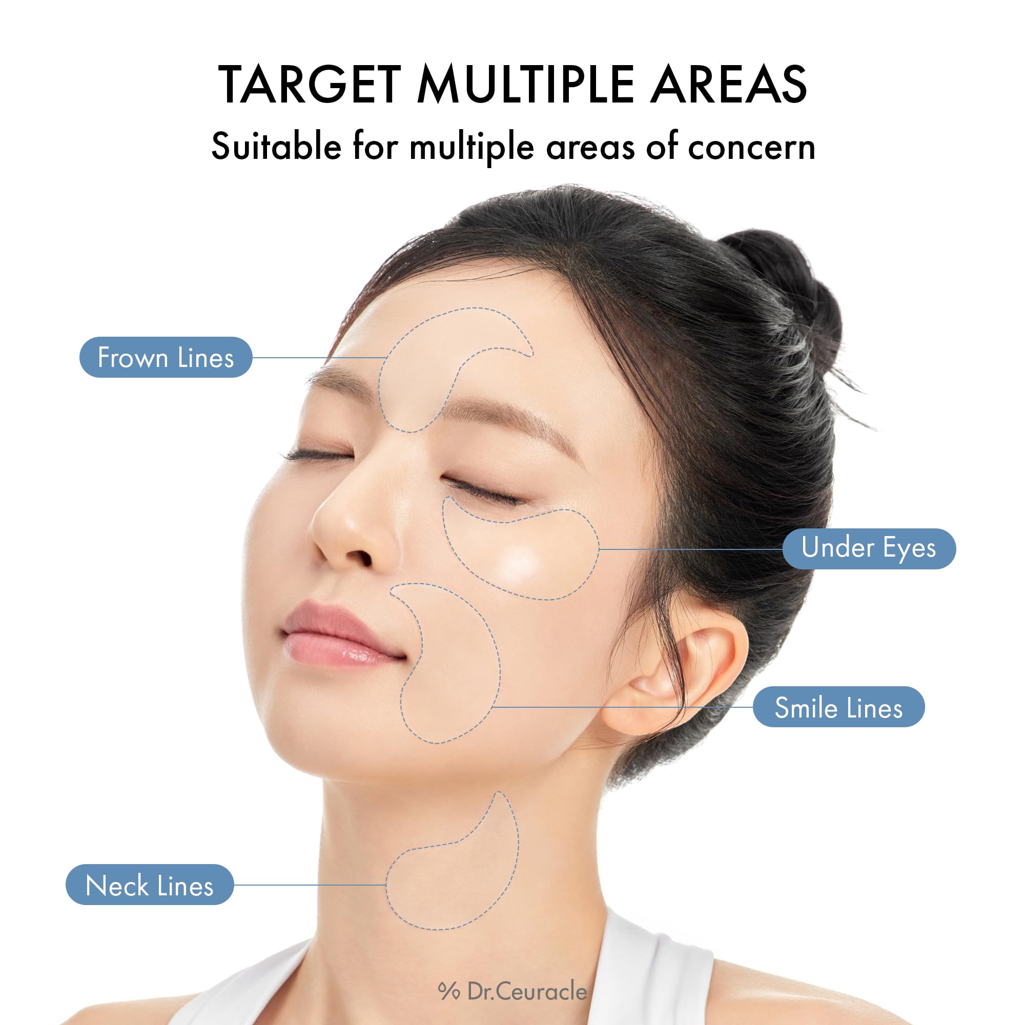 Dr.Ceuracle Hyal Reyouth Lot de 60 patchs coréens sous les yeux pour revitaliser, soin des rides, éclat et raffermissement