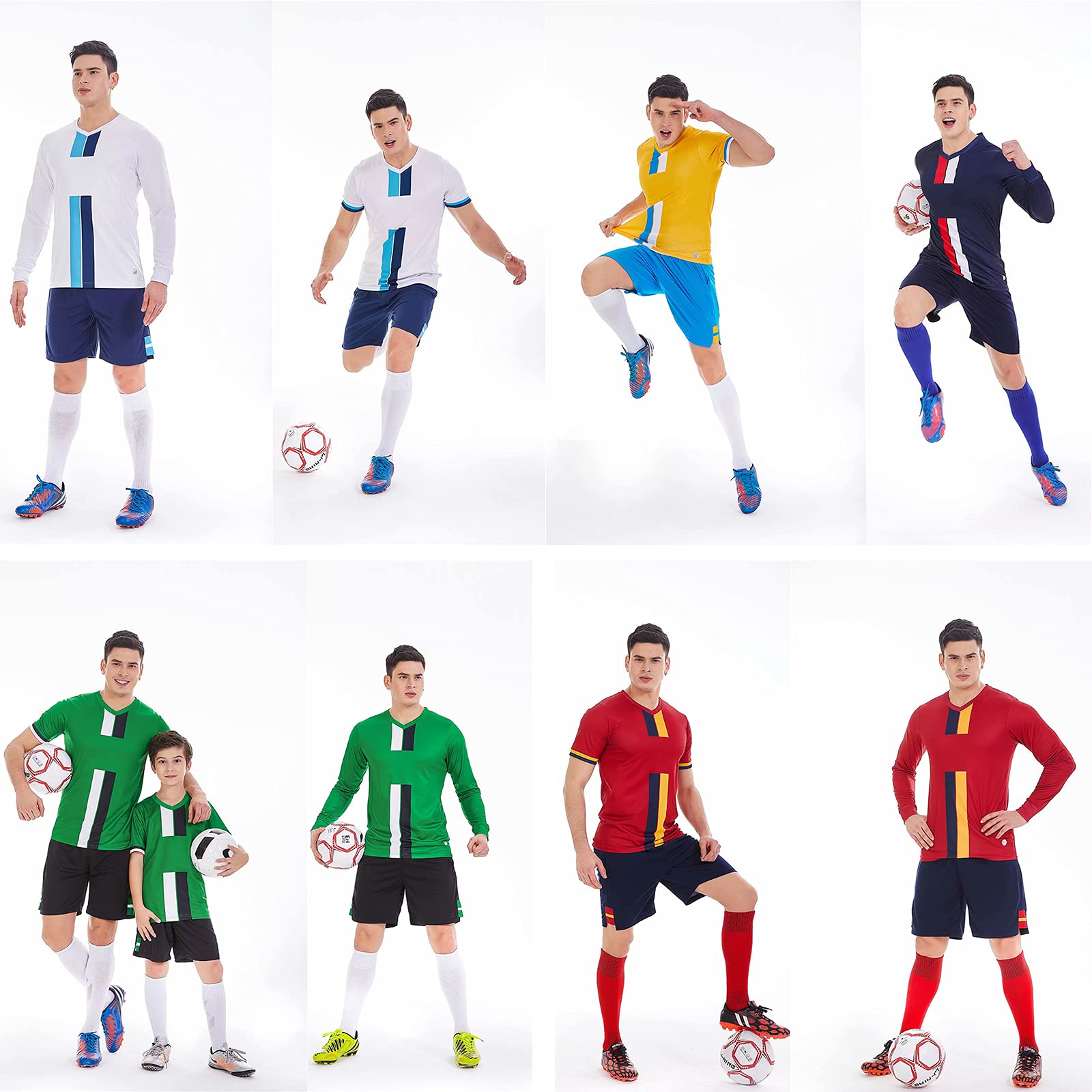 LAIFU Personalizzazione della Maglia Kit, Nome Personalizzabile, Nome della Squadra, Numero, Logo della Squadra,Calcio Maglia Personalizzabile Kit,Unisex Bambini e Adulto
