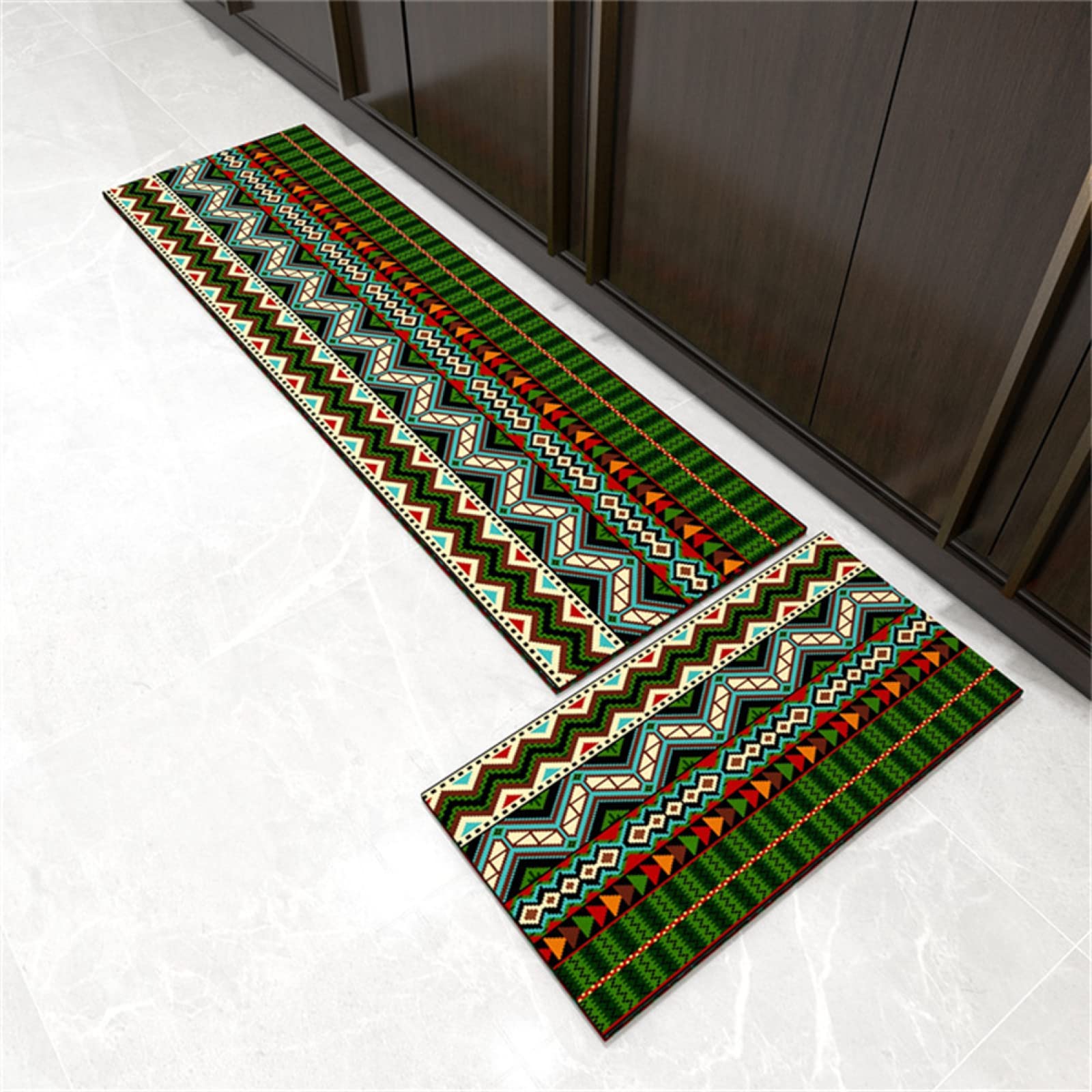 Tapis de sol cuisine pour l'intérieur vert pour salon et couloir
