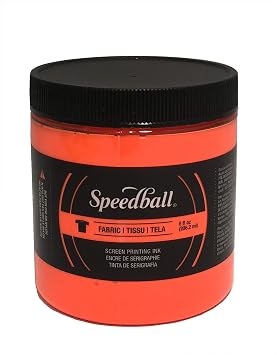Speedball Screen Prtg Ink 8oz Fluorescent Orange