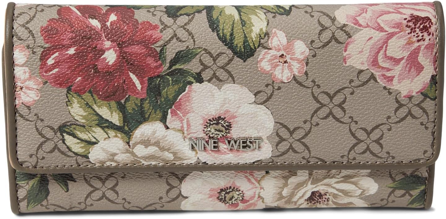 Nine West, Womens, Zuri Slg Check Sec Wallet