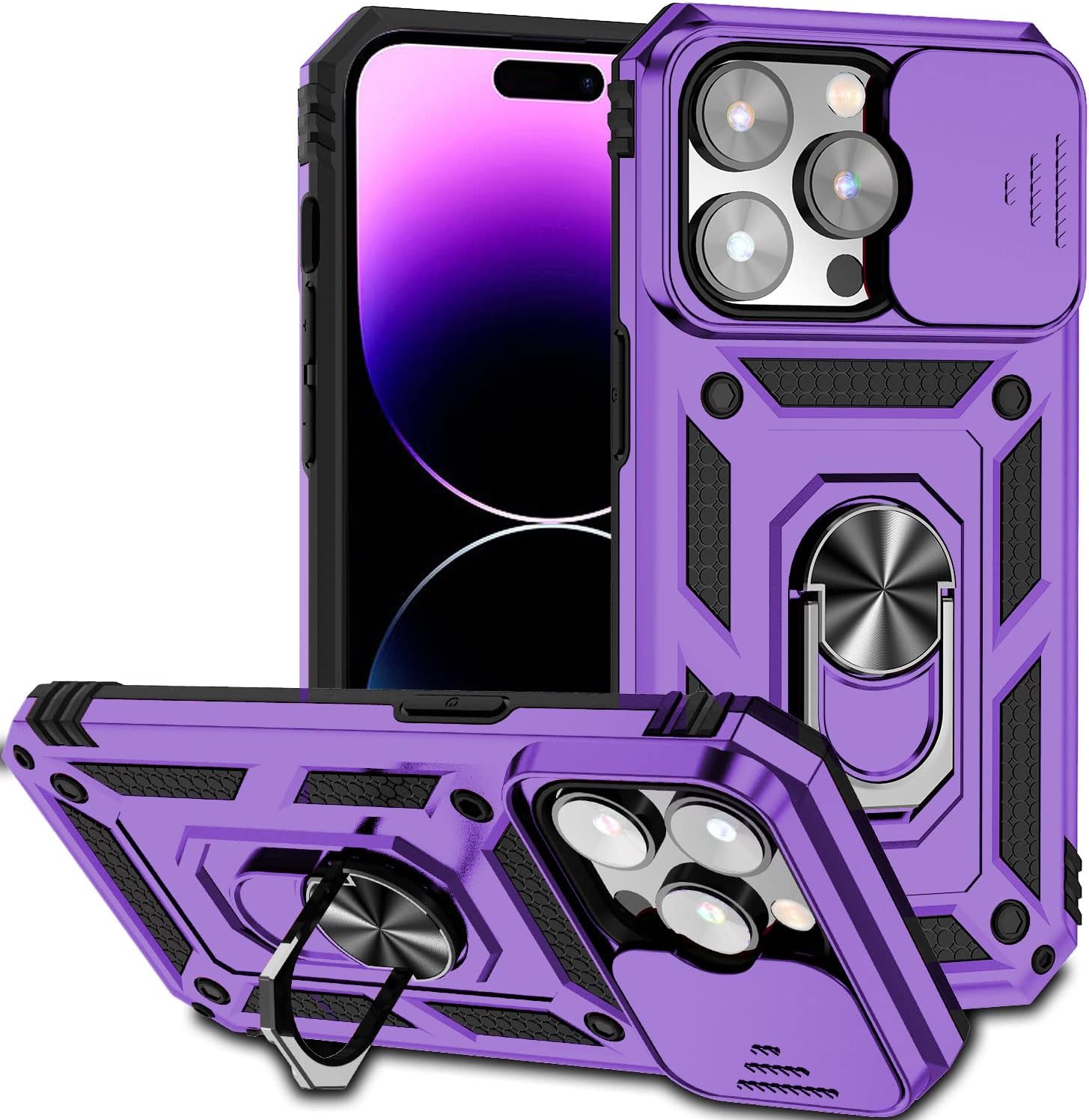 DEERLAMN Custodia per iPhone 12 Pro Max con custodia per fotocamera