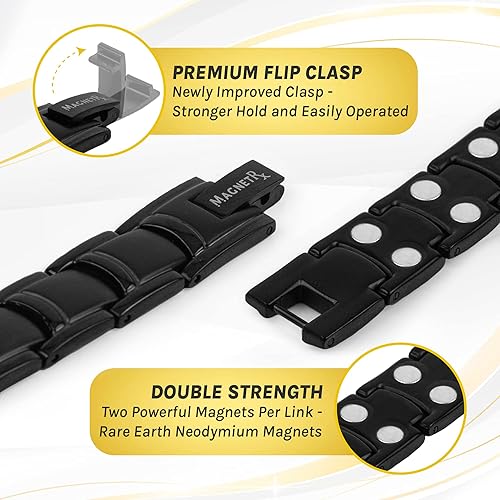 Vista 48 de MagnetRX® Tobillera de cobre para hombre, pulsera de tobillo magnética de cobre ultra fuerte para hombres, pulsera de tobillo magnética efectiva