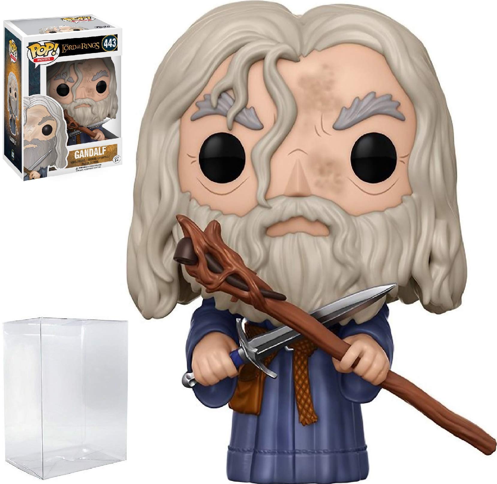 Funko POP Señor de los Anillos - Figura de Vinilo de Gandalf el Gris (Incluye Funda Protectora Compatible Con Caja), Multicolor, 3.75 Pulgadas