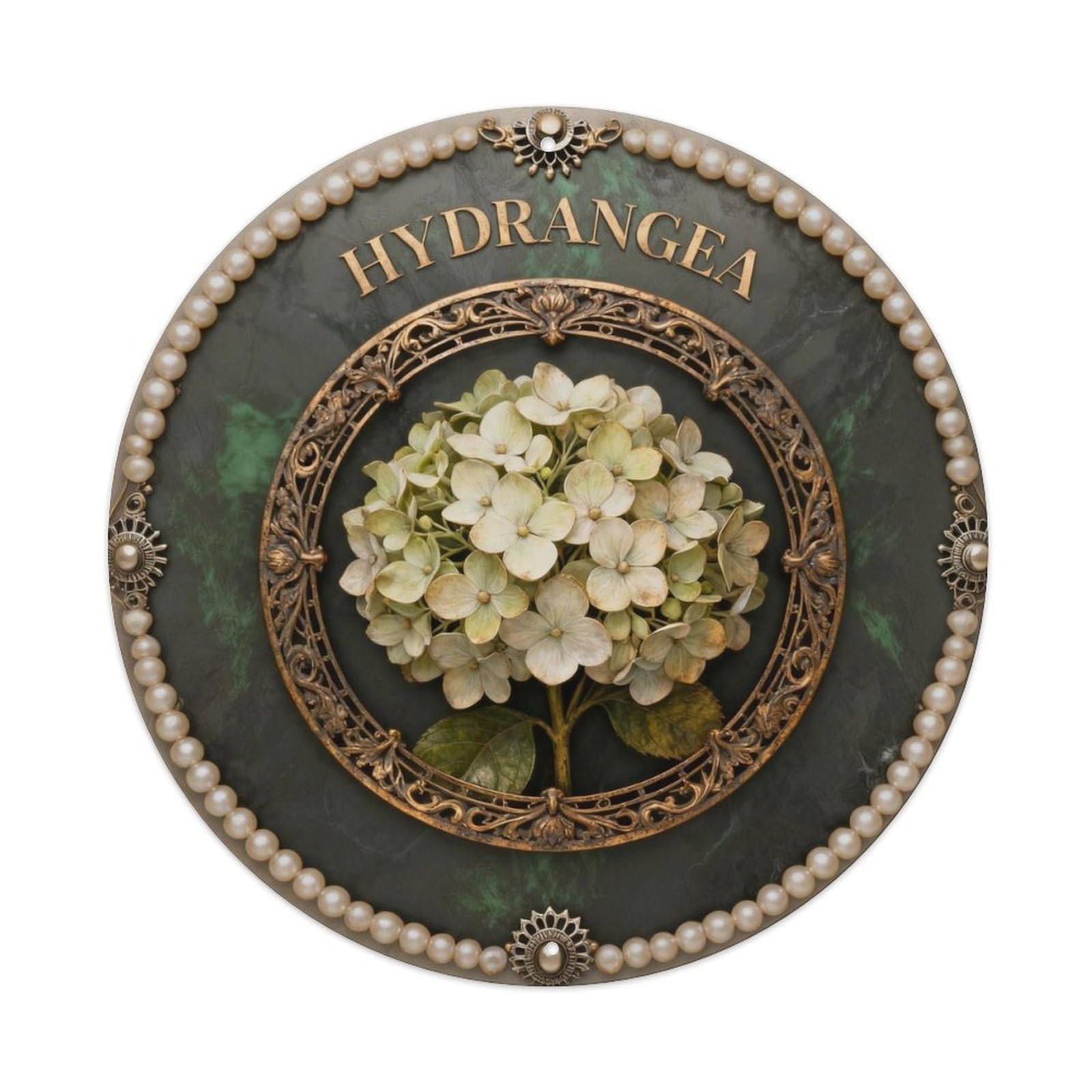 Hydrangea Floral Sign Metal Tin Sign Plaque