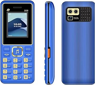 MJDHS 2g Teléfono Celular Básico con Botón Grande, Telefono para Mayores con Los Altavoces, con Linternas, 3 Tarjetas Sim, Pantalla De 1,8 Pulgadas, Fácil De Llevar(Color:Azul)