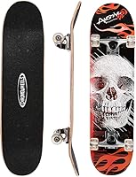 Vista 13 de ChromeWheels Monopatín de 31 pulgadas, doble patada, monopatín crucero, longboard de 8 capas de arce, para niños y principiantes