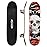 ChromeWheels 31 inch Skateboard Double Kick Skate Board Cruiser Longboard 8 Layer Maple Deck Skateboards for Kids and Beginners