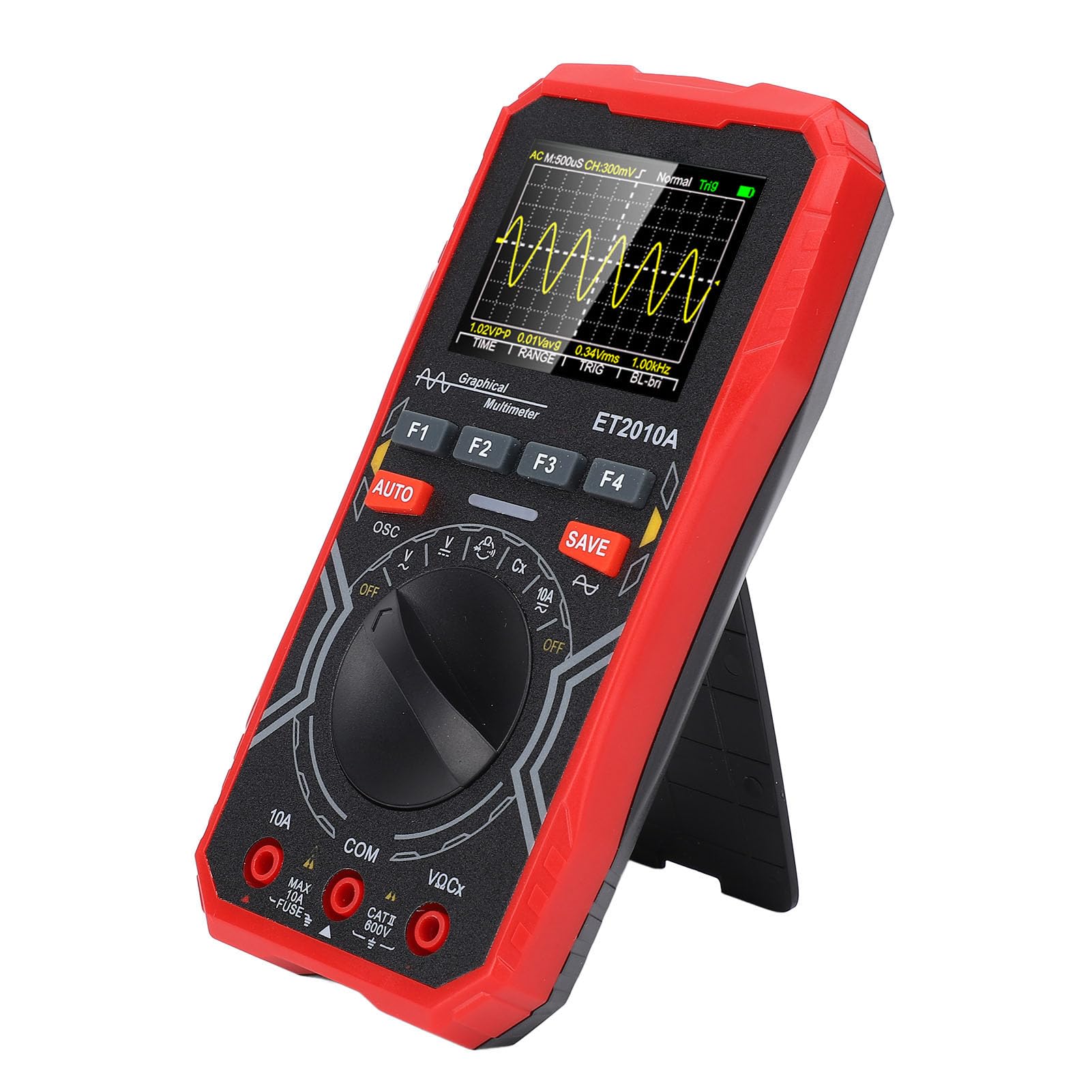 Greensen Portable 2 w 1 Multimetr Oscyloskopu, Mini Ręczny Cyfrowy Oscyloskop z przepustowością 1 MHz do Testowania Obwodu Elektronicznego i Debugowania