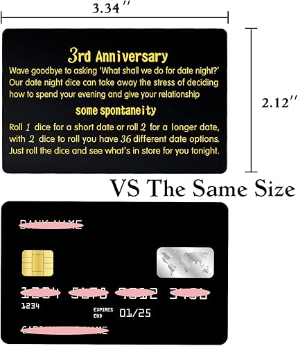 Miniatura 8 de Dados de tercer aniversario, dados de tercer aniversario de boda para parejas, regalo de 3 años, aniversario, cita, noche, aniversario, 3 años para