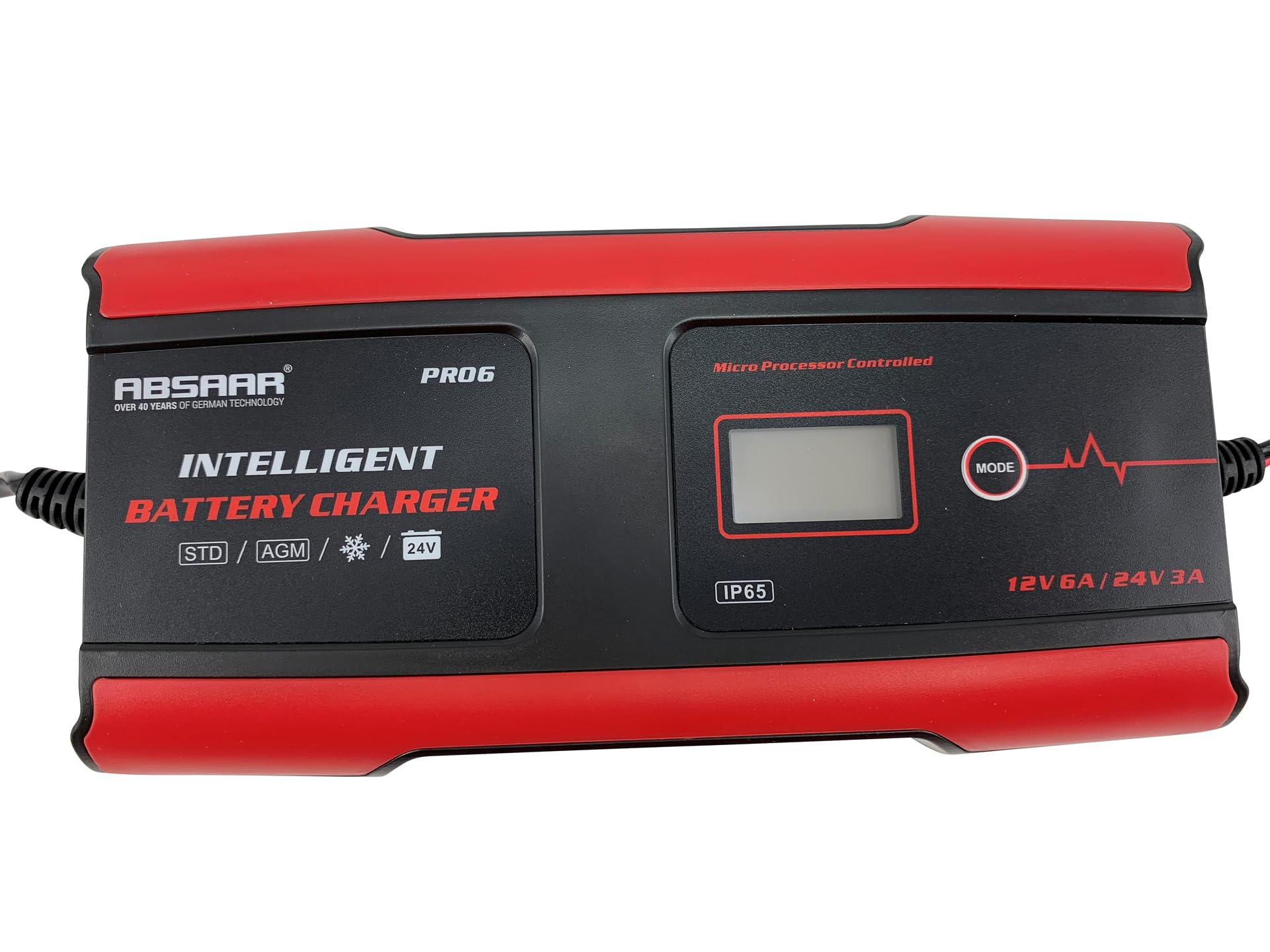 Absaar Autobatterie Ladegerät Batterieladegerät für KFZ LKW Motorrad Batterien Bis zu 180AhAh 0635676