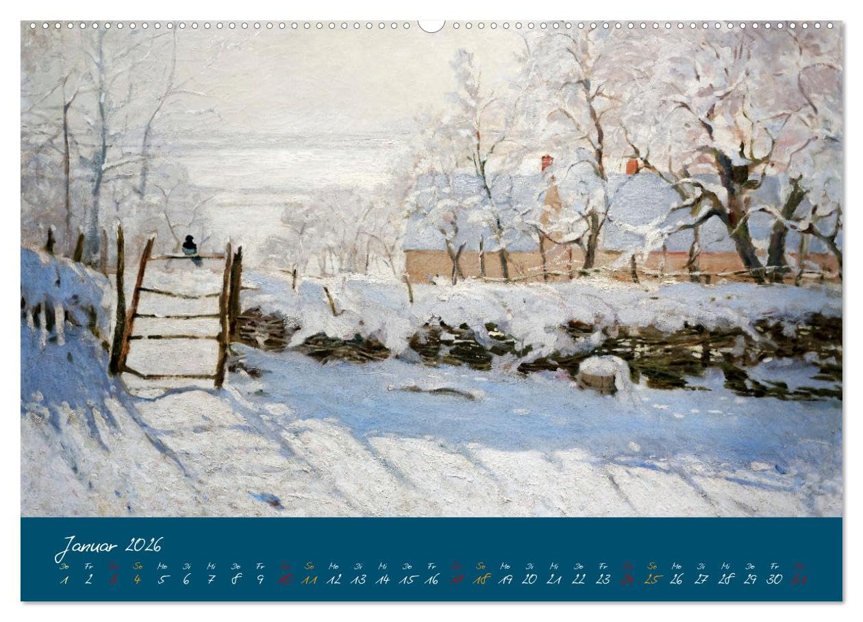 Typisch Monet (hochwertiger Premium Wandkalender 2026 DIN A2 quer), Kunstdruck in Hochglanz: Ein Kalender aus der Serie große Maler mit hochwertigen Reproduktionen (CALVENDO Kunst)