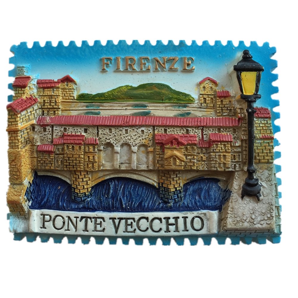 Imán Nevera Florencia Italia 3D - Resina, Hecho A Mano, 7x7 Cm, Recuerdo Turístico