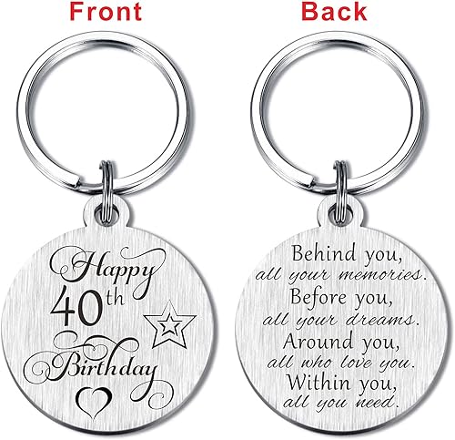 Miniatura 2 de Laluminter Llavero de regalo de feliz cumpleaños, regalos para niñas, mujeres, niños, hombres, grabado de doble cara