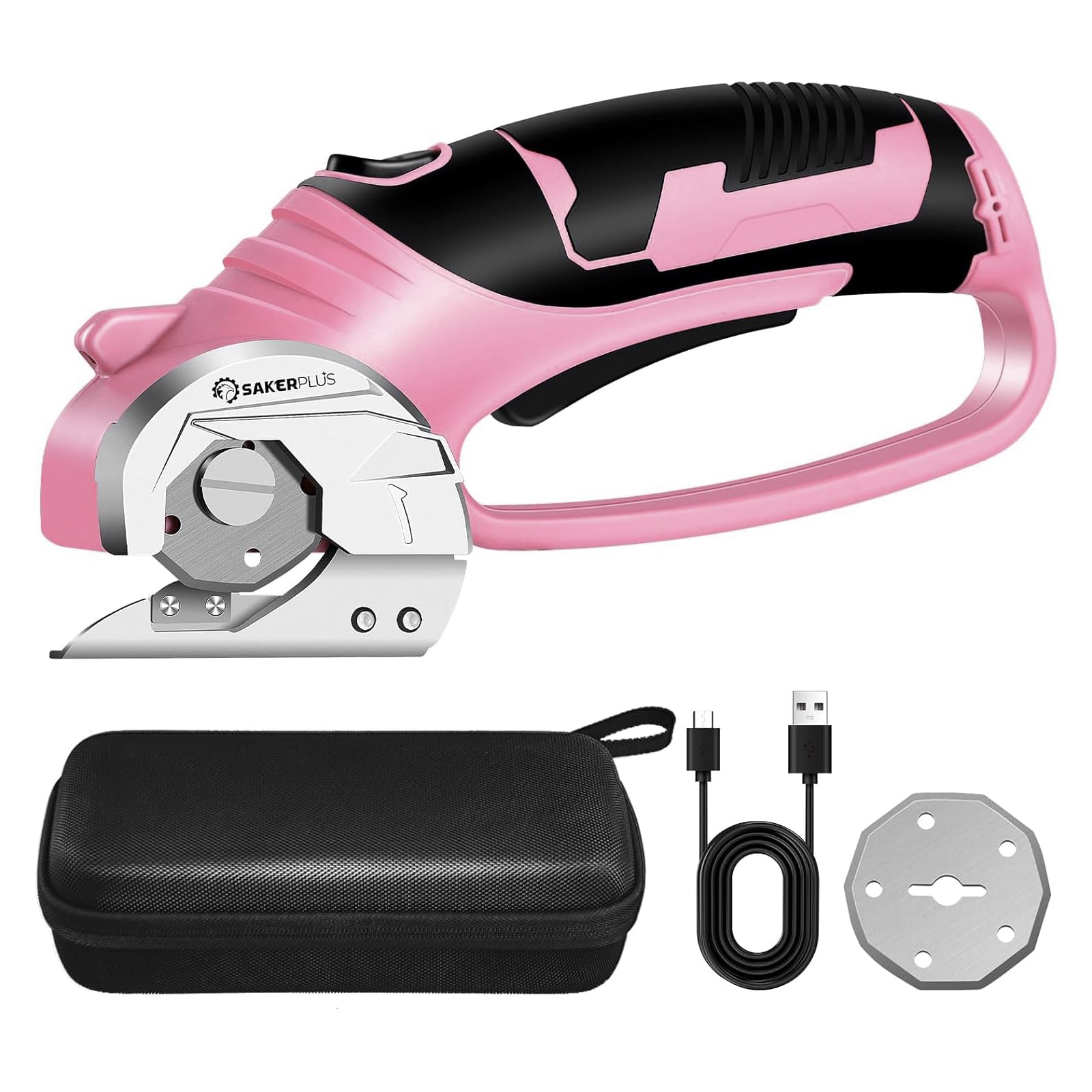 SakerPlus Cordless Electric Scissors, 4V Rechargeable Cardboard Cutter