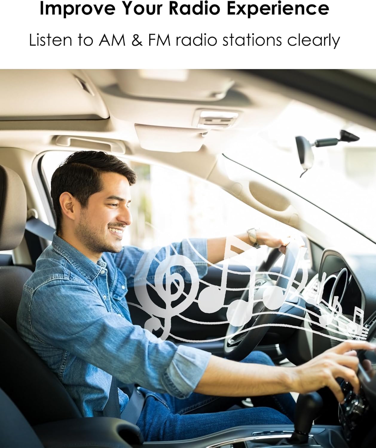 Antenna Assembly Manual Type Fits for Toyota Tacoma 2005-2015, All in One Antenna Repair Kit with Antenna & Nut & Base & Ornament