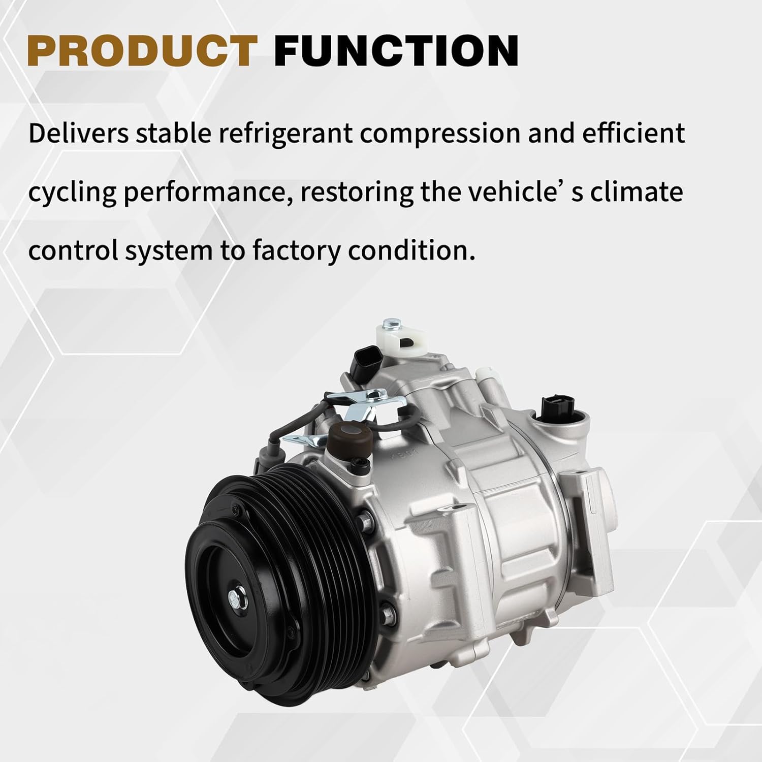 Air Conditioning A/C Compressors Compatible with 2013-2018 Lexus ES350 Toyota Sienna Avalon & Lexus 2011-2016, Camry 2012-2017, Highlander 2011-2013 V6 3.5L 471-1017