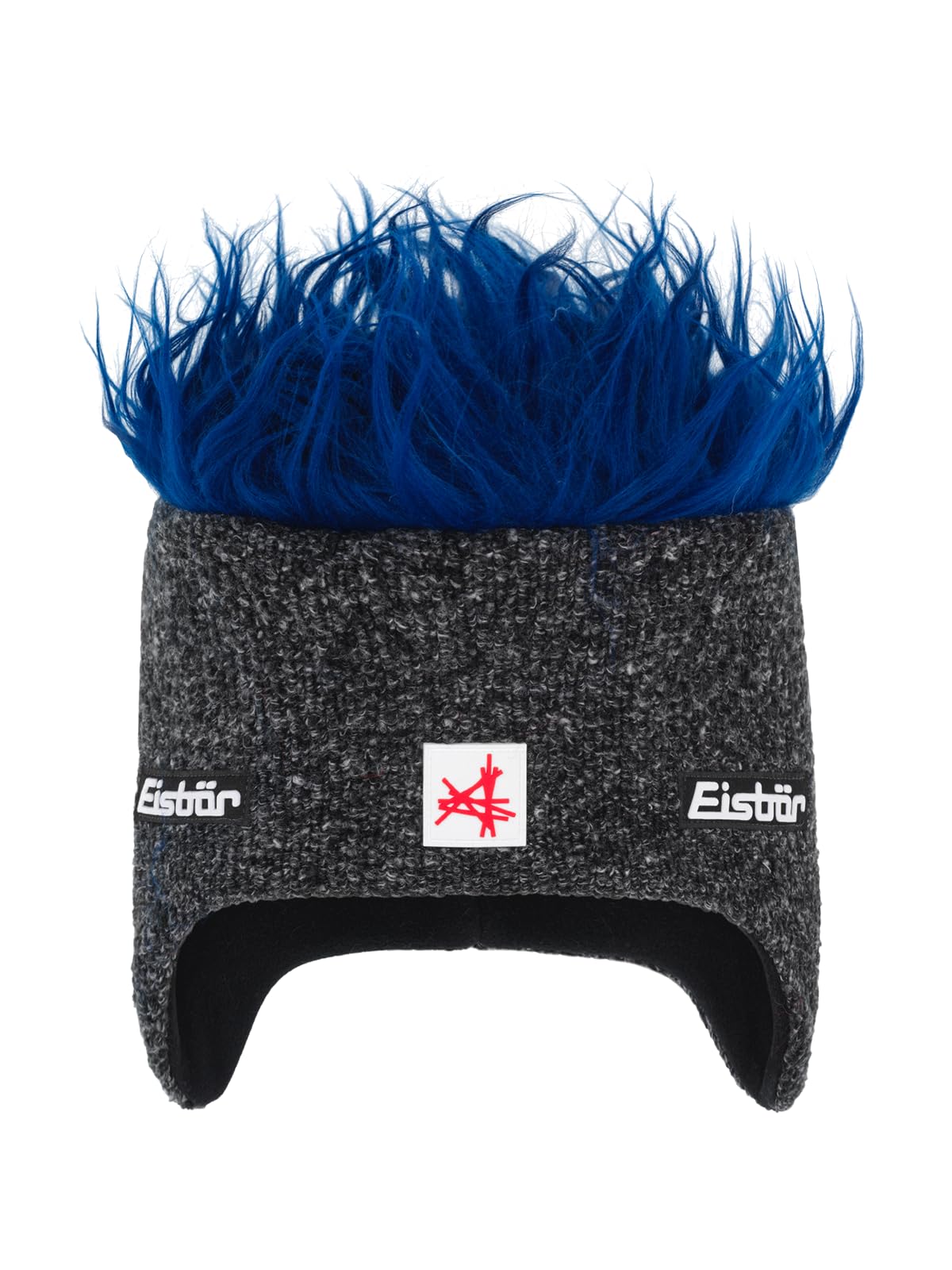 Eisbär Unisex Grey-Blue Hat With Hair Men & Women Cocker Ski Austria - With Fleece Protects Against Cold And Wind - Men's Hat Women's Hat Sports Hat Cap From Austria, One Size