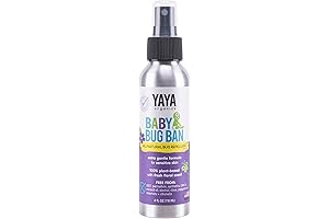 YAYA ORGANICS BABY BUG BAN: All-Natural USA-Proven Effective Repellent for Babies, Children...