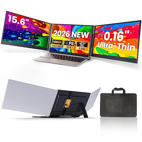 Laptop Screen Extender, 15.6" Ultra Light & Thin Triple Portable