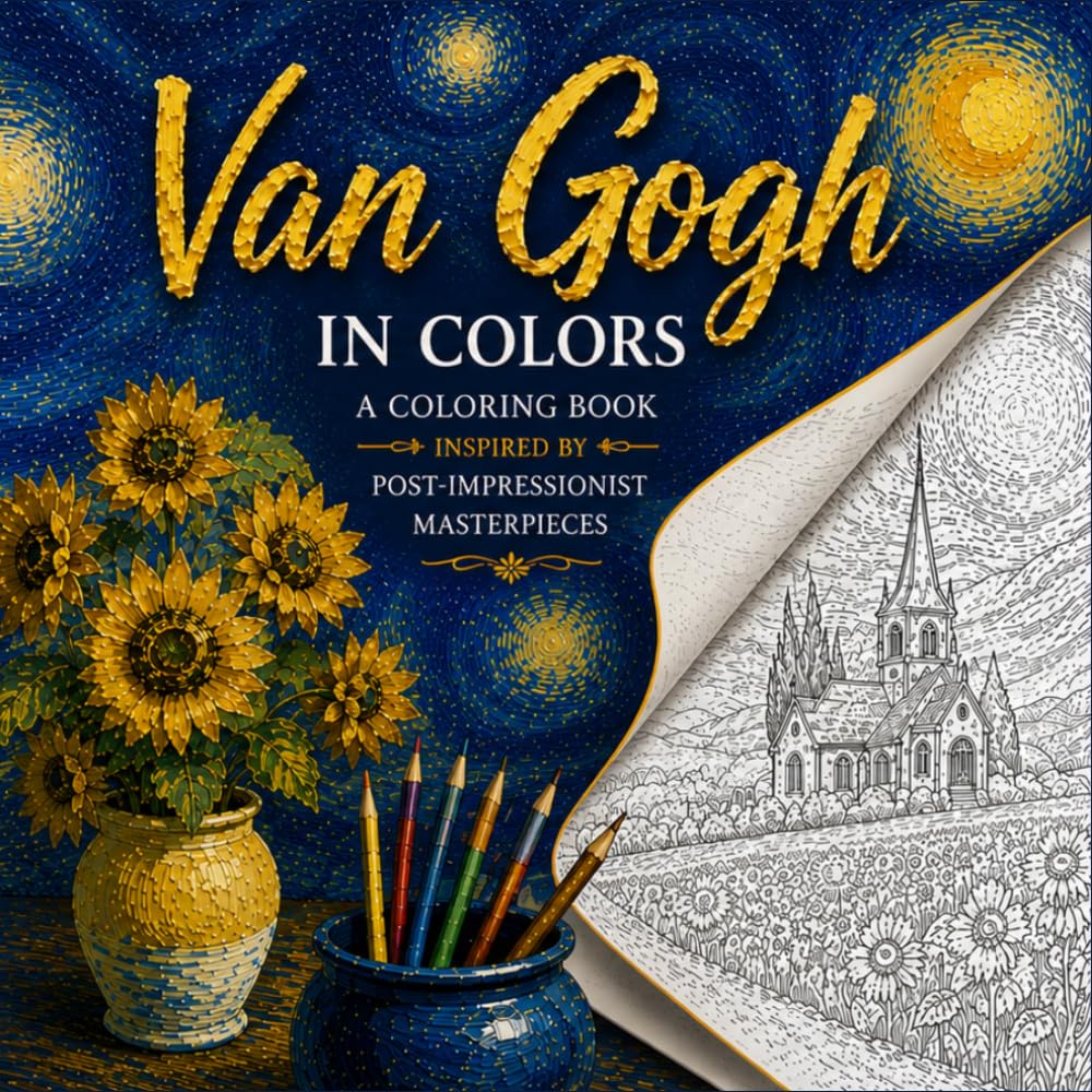 Van Gogh In Colors: A Coloring Book Inspired By Post-Impressionist Masterpieces