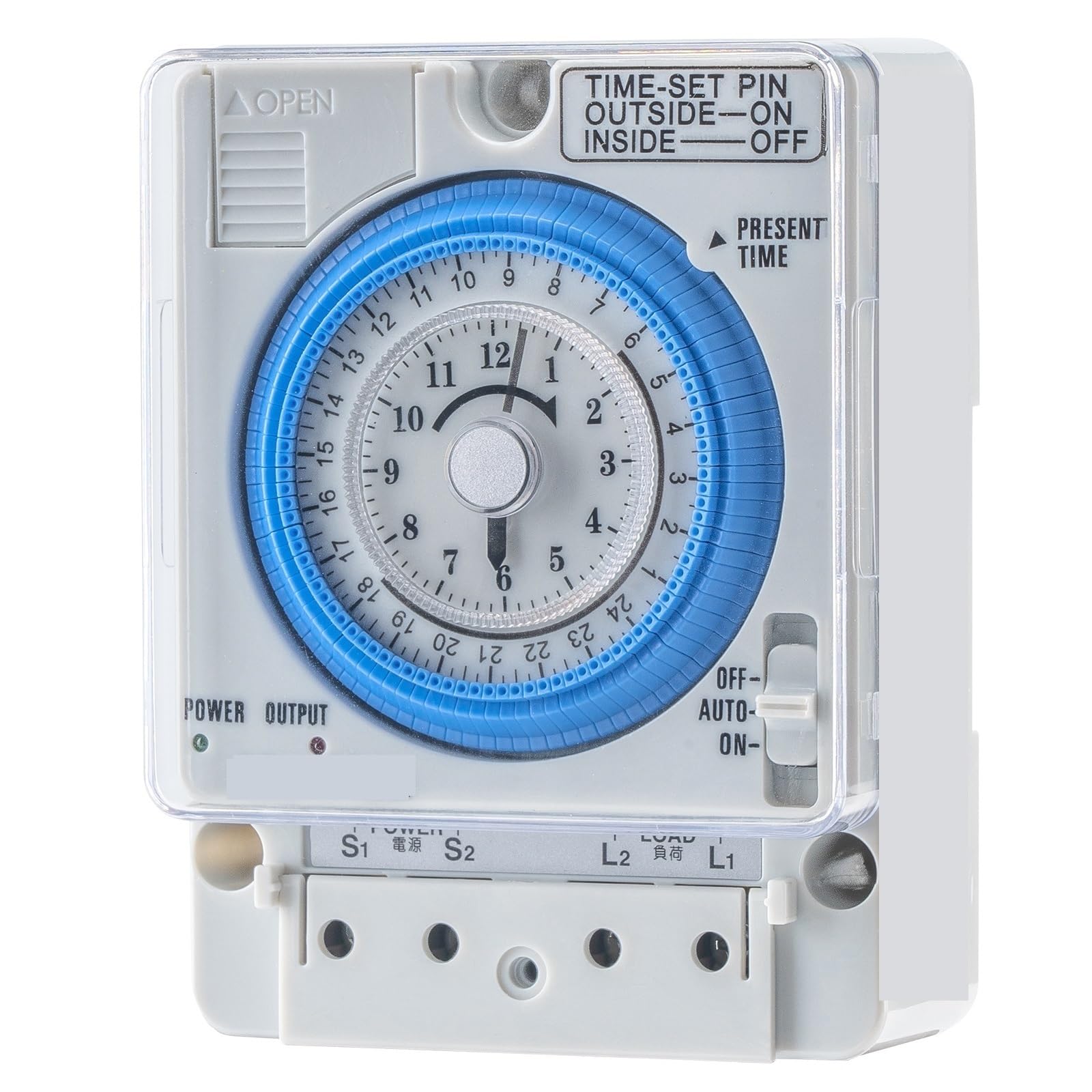 1PCS 24H 12VDC 15A Din Rail Timer Switch TB35 Analog Time Control Switch Mechanical Time Controller