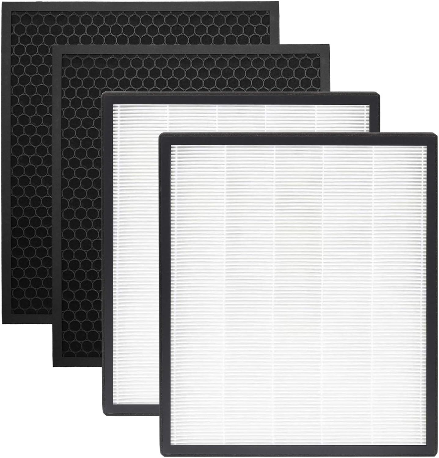 131 Replacement Filter Compatible with LEVOIT LV-PUR131, LV-PUR131S, LV-PUR131-RF, 2 Filters + 2 Activated Carbon Filters