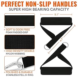 Aihoye Resistance Band Set: 105LB (5-35LB) Workout Bands with Handles & Accessories - Eco Friendly Latex - For Exercise, Yoga, Pilates & More