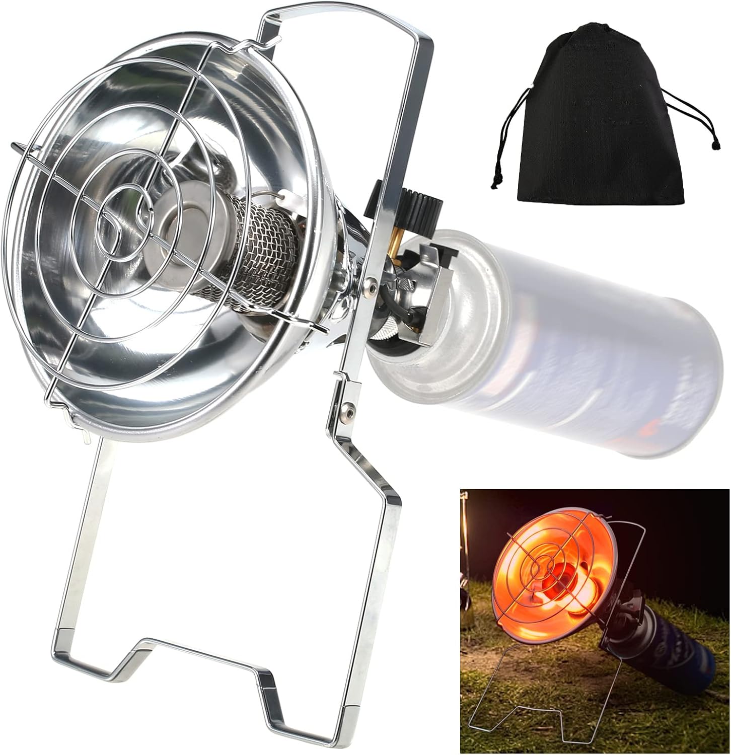 Camping Heater, Portable Gas Heater for Tents, Outdoor Warmer Heating