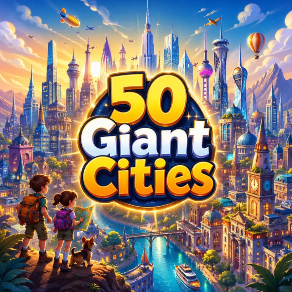 50 Giant Cities: An Exciting Illustrated Journey Through the World’s Biggest Cities for Kids (Geography for Kids)