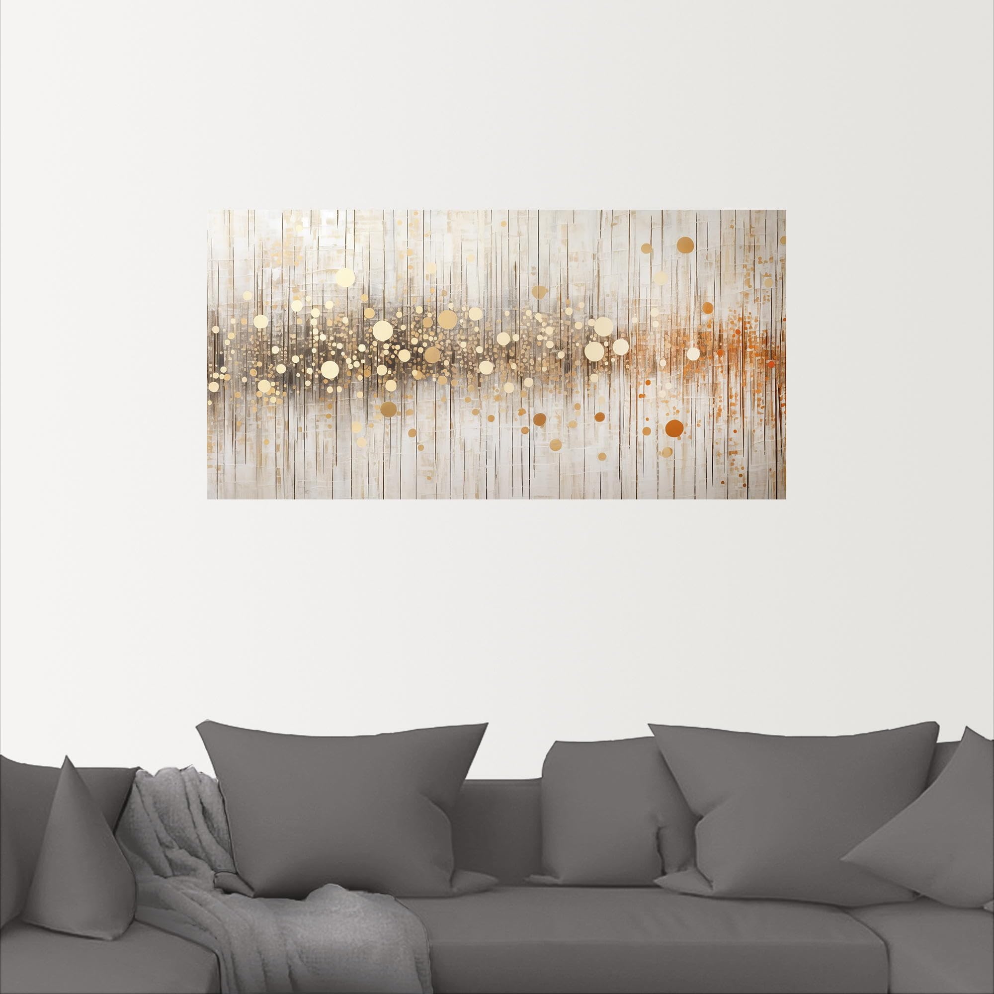 ARTland Wanddeko Wandtattoo selbstklebende Vinylfolie 100x50 cm Loft Deko Modern Abstrakt Linien Elegant Energie Geometrie U5EP