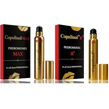 Pherolec Global COPULINOL X2&MAX 100% Pheromone for Women Strength Pheromones Perfumes Cologne Original Long-lasting Infused Best Scent Travel Perfume For Her Fragrances Roll-On 0.27+0.27 Fl Oz