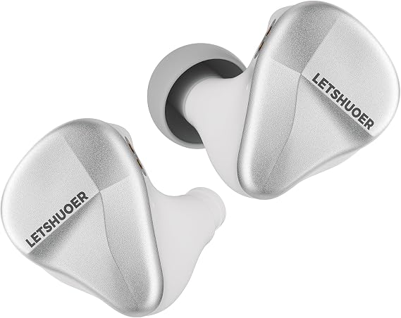 Letshuoer Cadenza4 10mm Beryllium Coated1DD+3Knowles BA Hybrid 4 Drivers HiFi in-Ear Monitors Earphone, Wired Earbuds with Detachable 0.78mm 2Pin Copper Cable for Musician Audiophile Studio DJ Stage