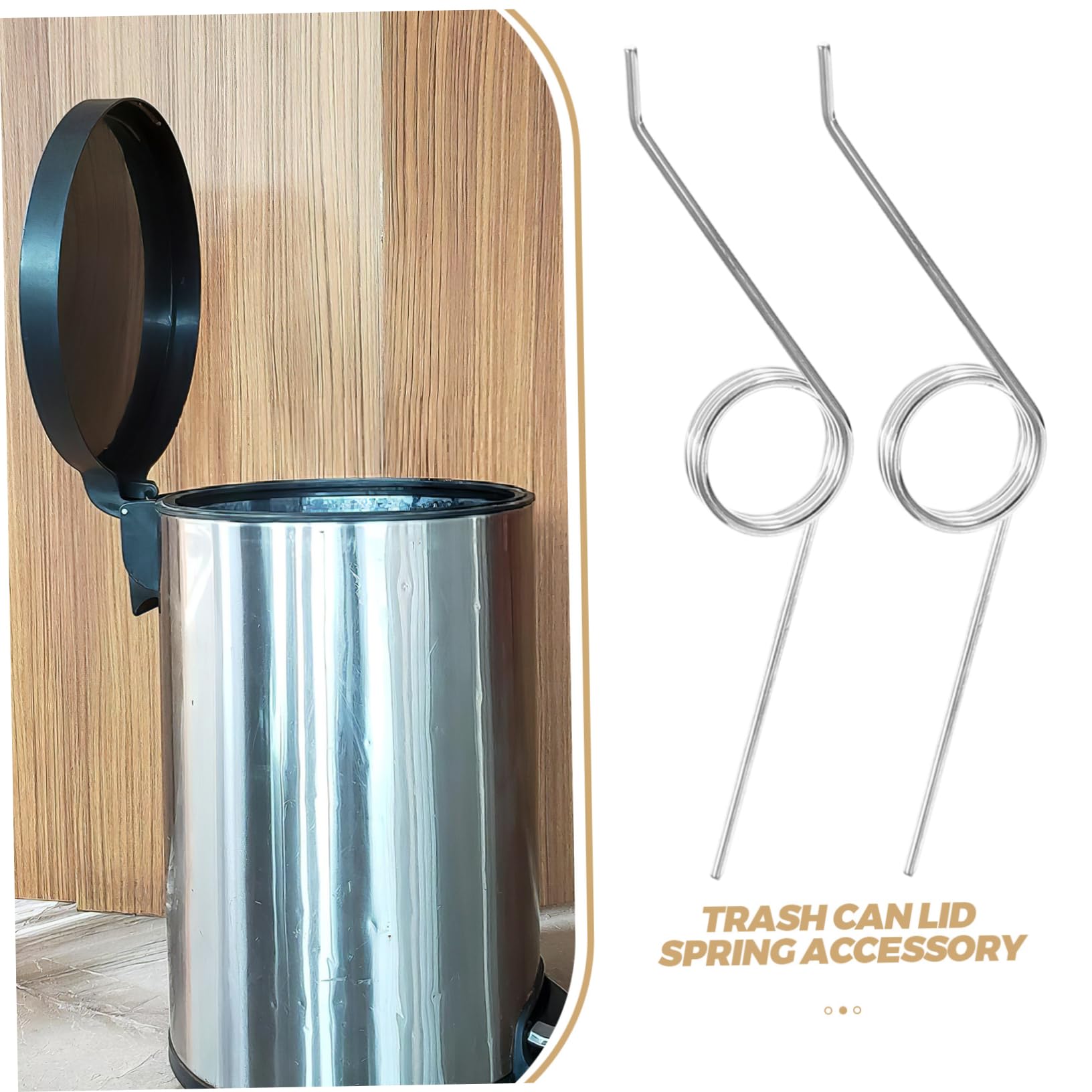 Set Di 2 Molle Di Torsione In Acciaio Per Coperchi Di Secchi Spazzatura – Dimensioni 3,3×0,6×0,3 Cm, Sostituzione Per Pattumiere Da Cucina