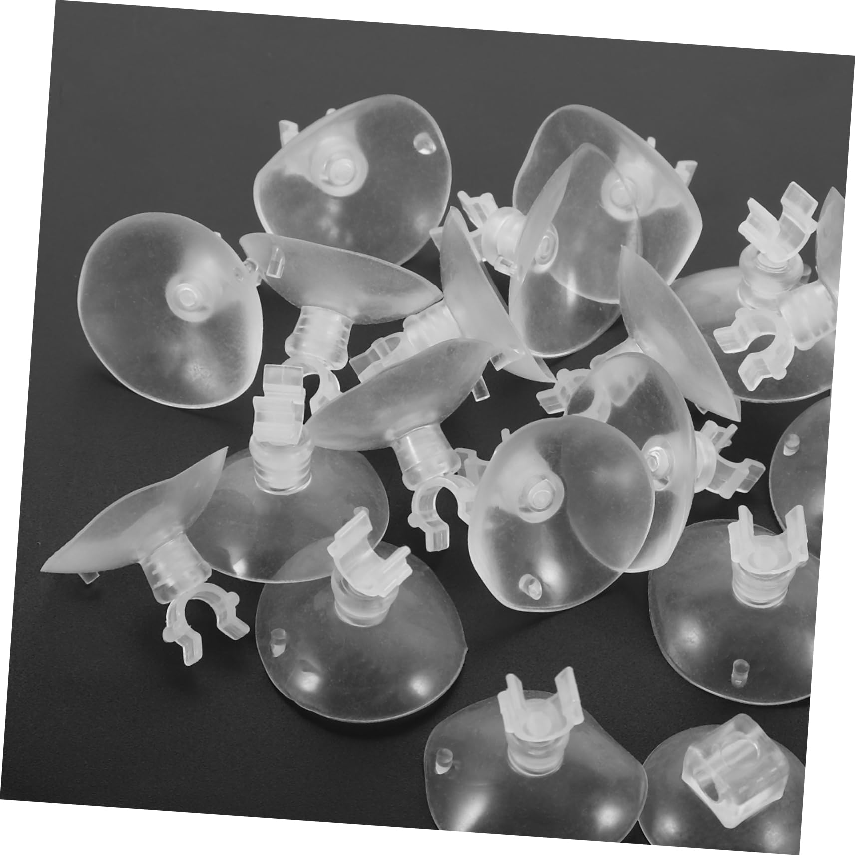 VANZACK 60 Piezas ventosas Clip clamp Accesorios pecera succión Ventosa para Acuario Taza Ventosa para pecera Abrazadera ventosas Agua