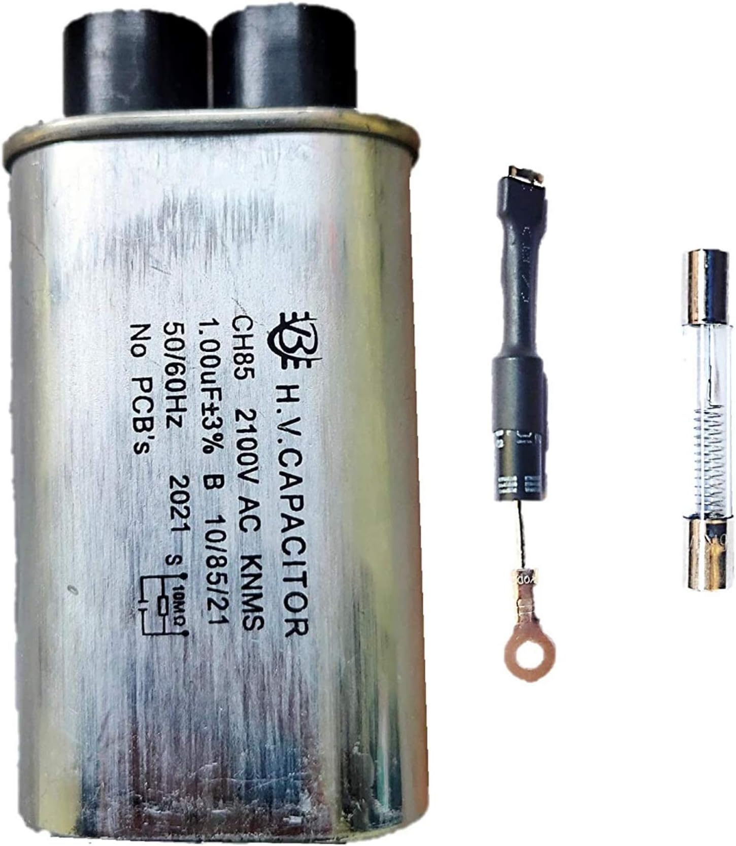 AMAZOR Microwave Oven High Voltage Capacitor 1mfd with diode Combo by Jagdish Refrigeration, White