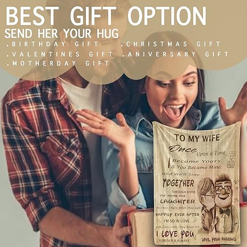 Miniatura 6 de Regalos para esposa, regalos de cumpleaños para esposa, ideas de regalo de cumpleaños para esposa, manta para mi encantadora esposa de parte del