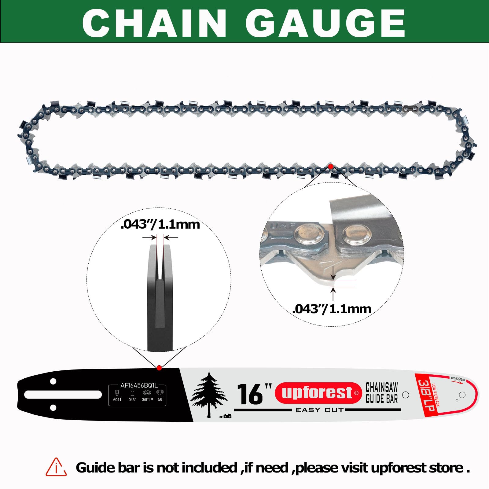 Catena Motosega 1/4 .050 58DL Catena Per Motosega Ad Asta 10" Archer - Passo 1/4", Spessore .050, 58 Maglie, Per Greenworks PS80L210 Catena Stihl Gta 26 - Foto 3