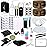 Lash Extension Kit for Beginners Lash Mannequin Head with Replaced Eyelids False Eyelashes Practice Eyelash Strips Facial Mister Tweezers Glue USB Fan Professional Set